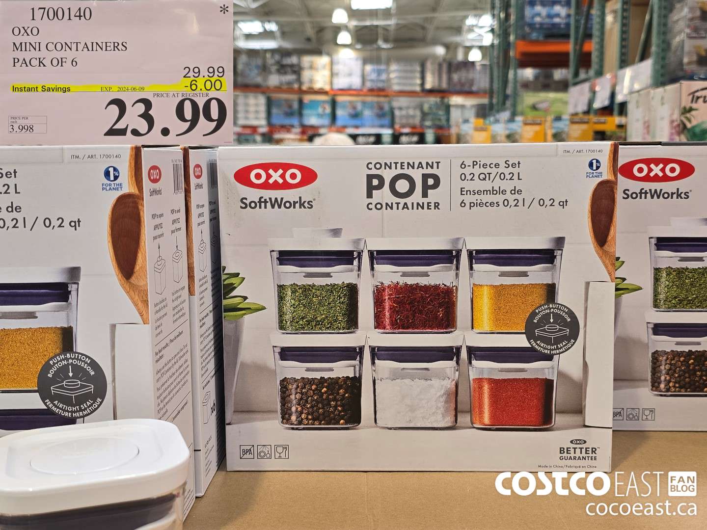 1700140 OXO MINI CONTAINERS PACK OF 6 ($6.00 INSTANT SAVINGS EXPIRES ON 2024-06-09) $23.99