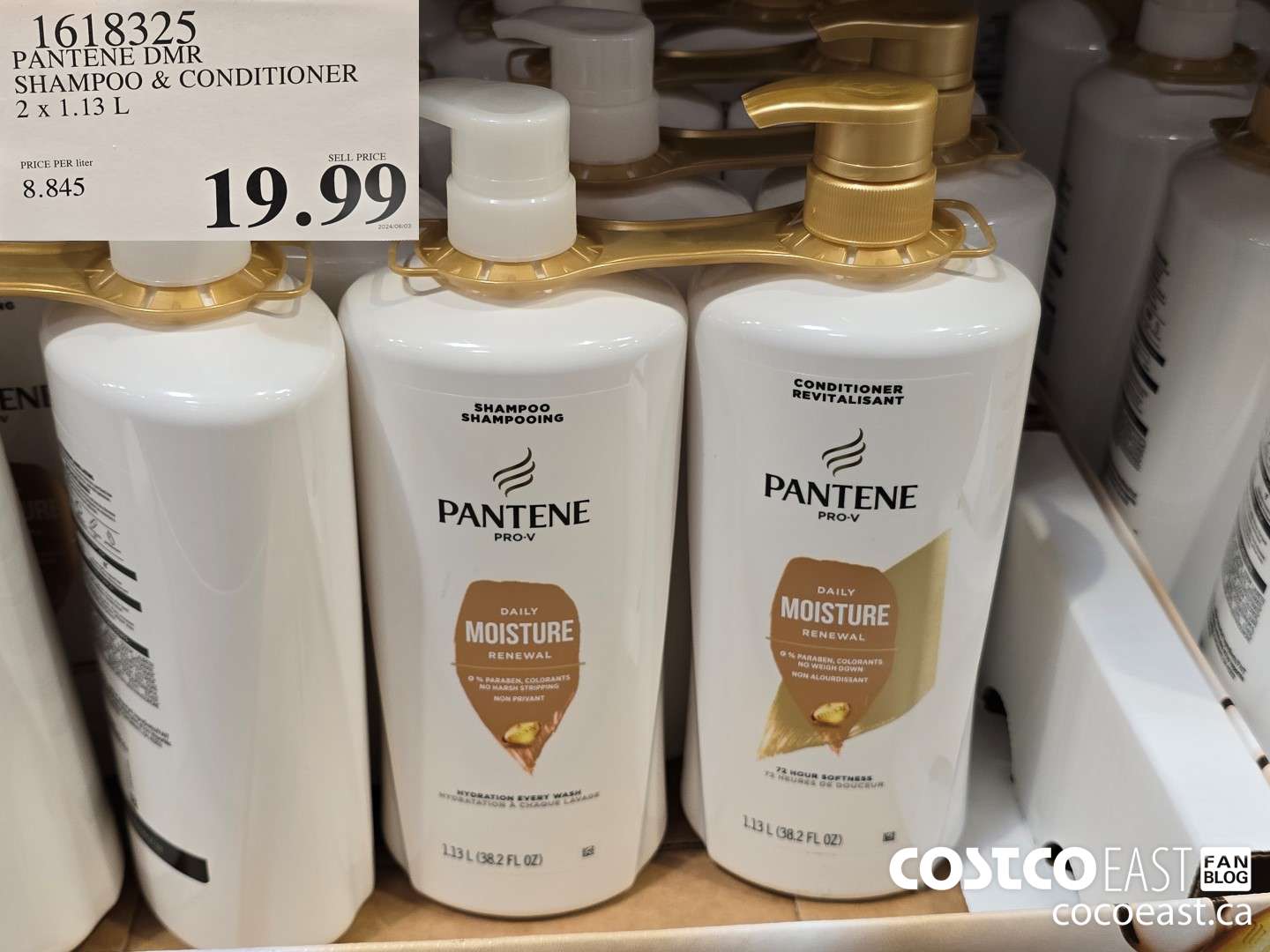 1618325 PANTENE DMR SHAMPOO & CONDITIONER 2 x 1.13L $19.99