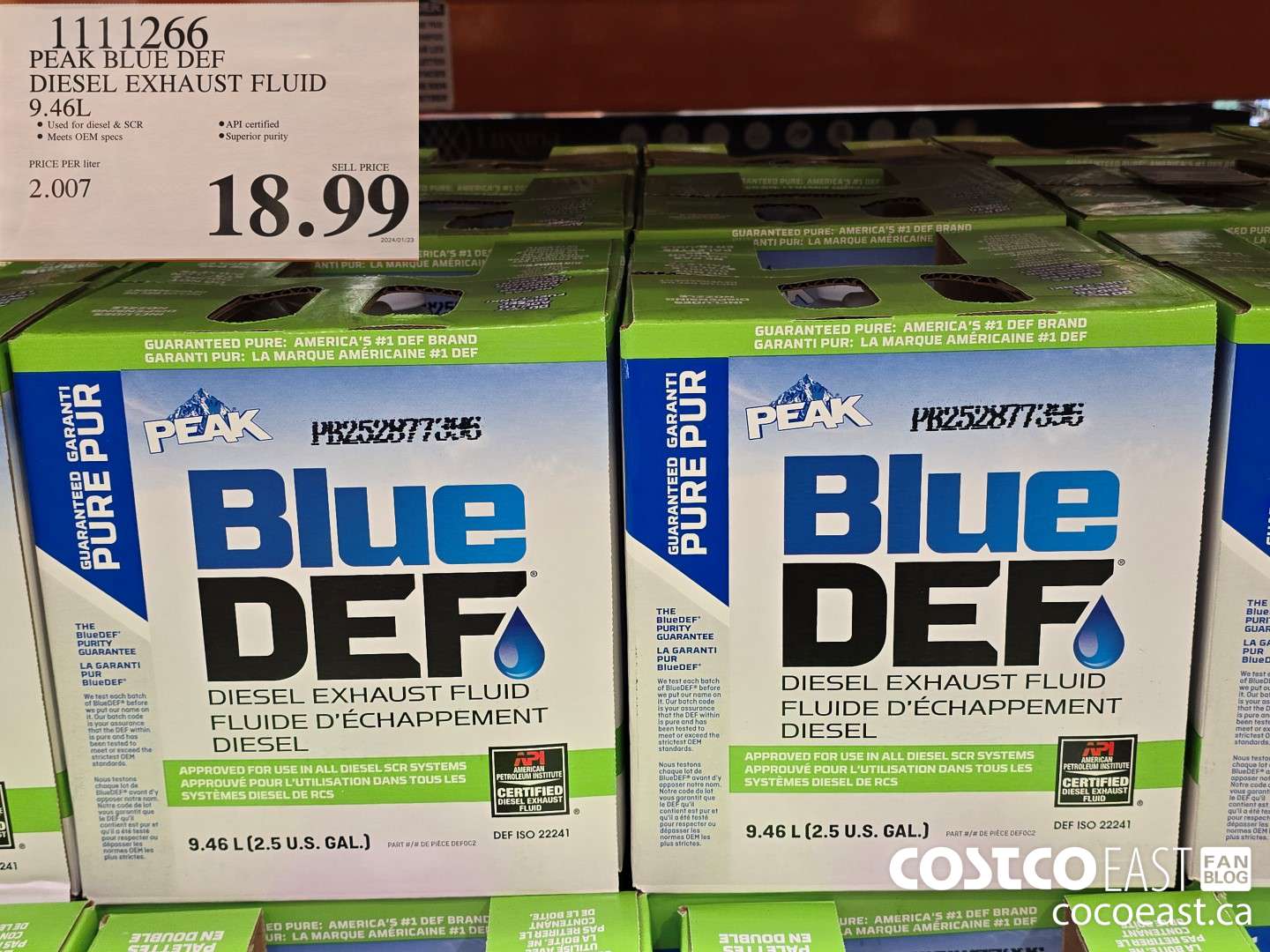 1111266 PEAK BLUE DEF DIESEL EXHAUST FLUID 9.46L $18.99