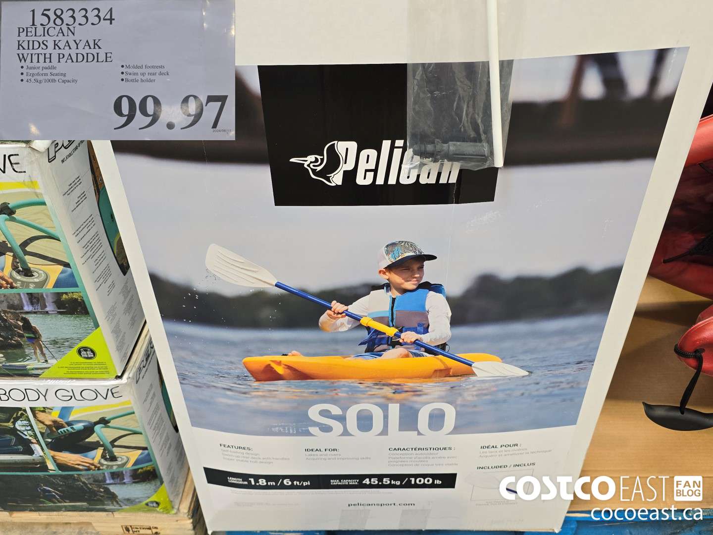 1583334 PELICAN KIDS KAYAK WITH PADDLE $99.97