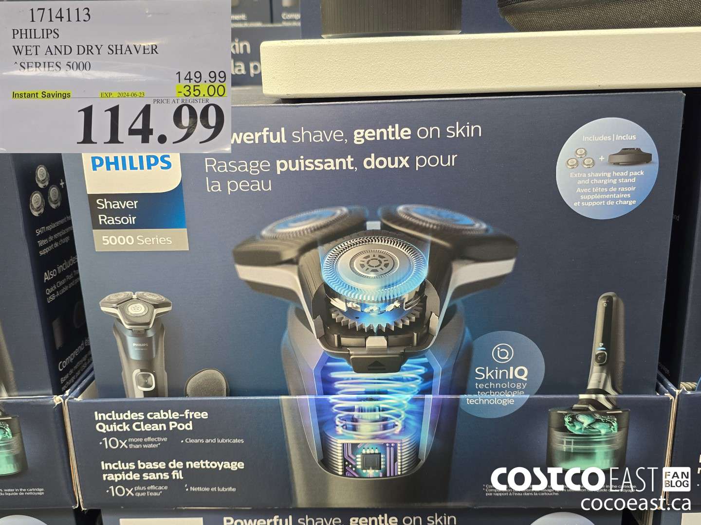 1714113 PHILIPS WET AND DRY SHAVER “SERIES 5000 ($35.00 INSTANT SAVINGS EXPIRES ON 2024-06-23) $114.99
