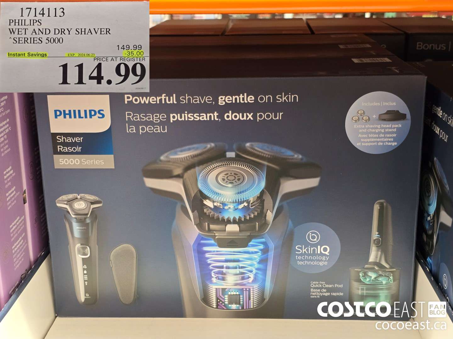 1714113 PHILIPS WET AND DRY SHAVER “SERIES 5000 ($35.00 INSTANT SAVINGS EXPIRES ON 2024-06-23) $114.99