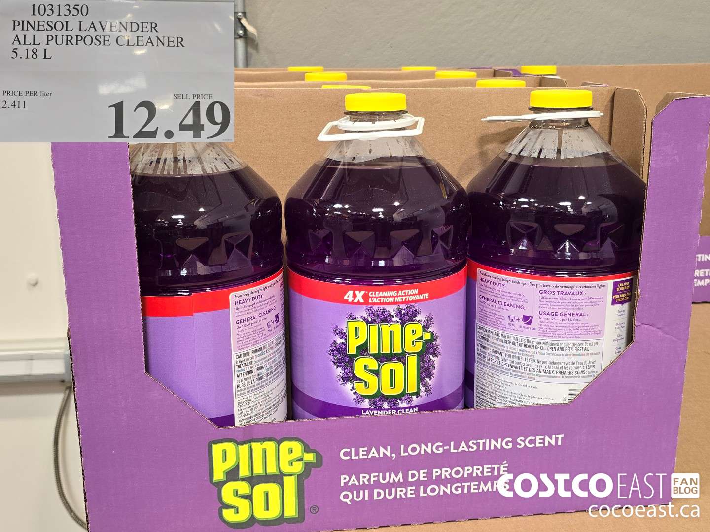 1031350 PINESOL LAVeNDER ALL PURPOSE CLEANER 5.18 L $12.49