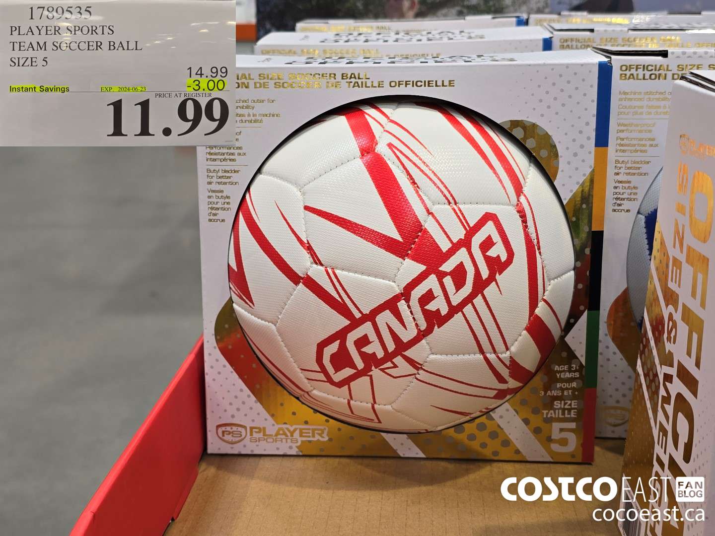 1789535 PLAYER SPORTS TEAM SOCCER BALL SIZE 5 ($3.00 INSTANT SAVINGS EXPIRES ON 2024-06-23) $11.99