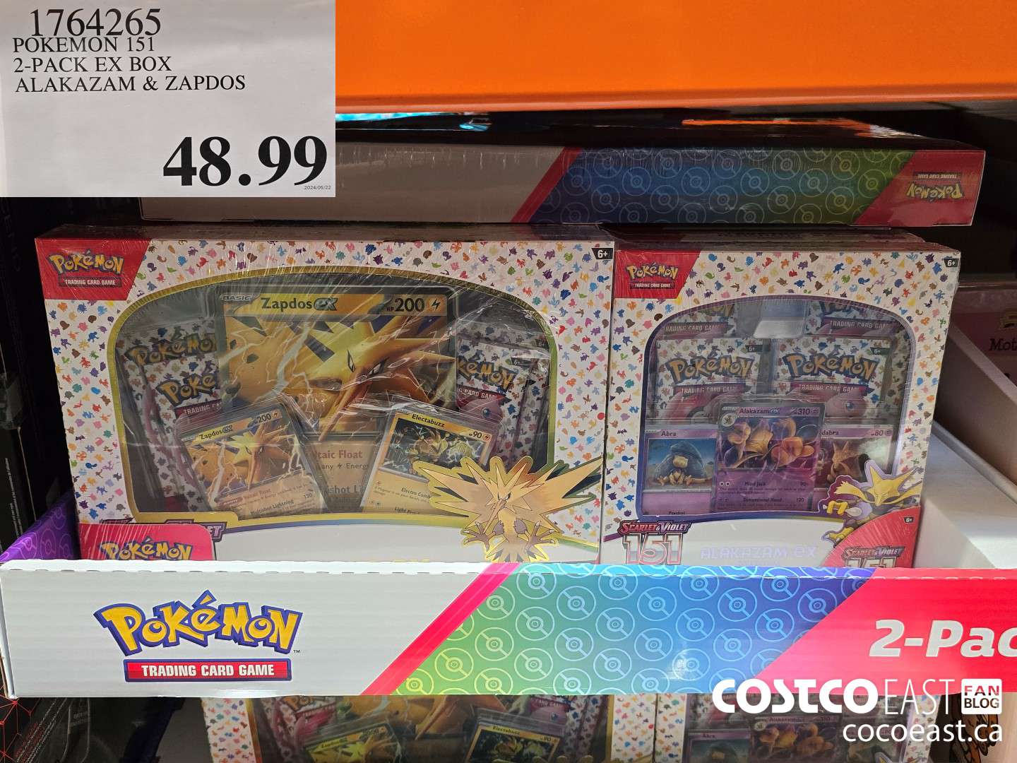 1764265 POKEMON 151 2-PACK EX BOX ALAKAZAM & ZAPDOS $48.99