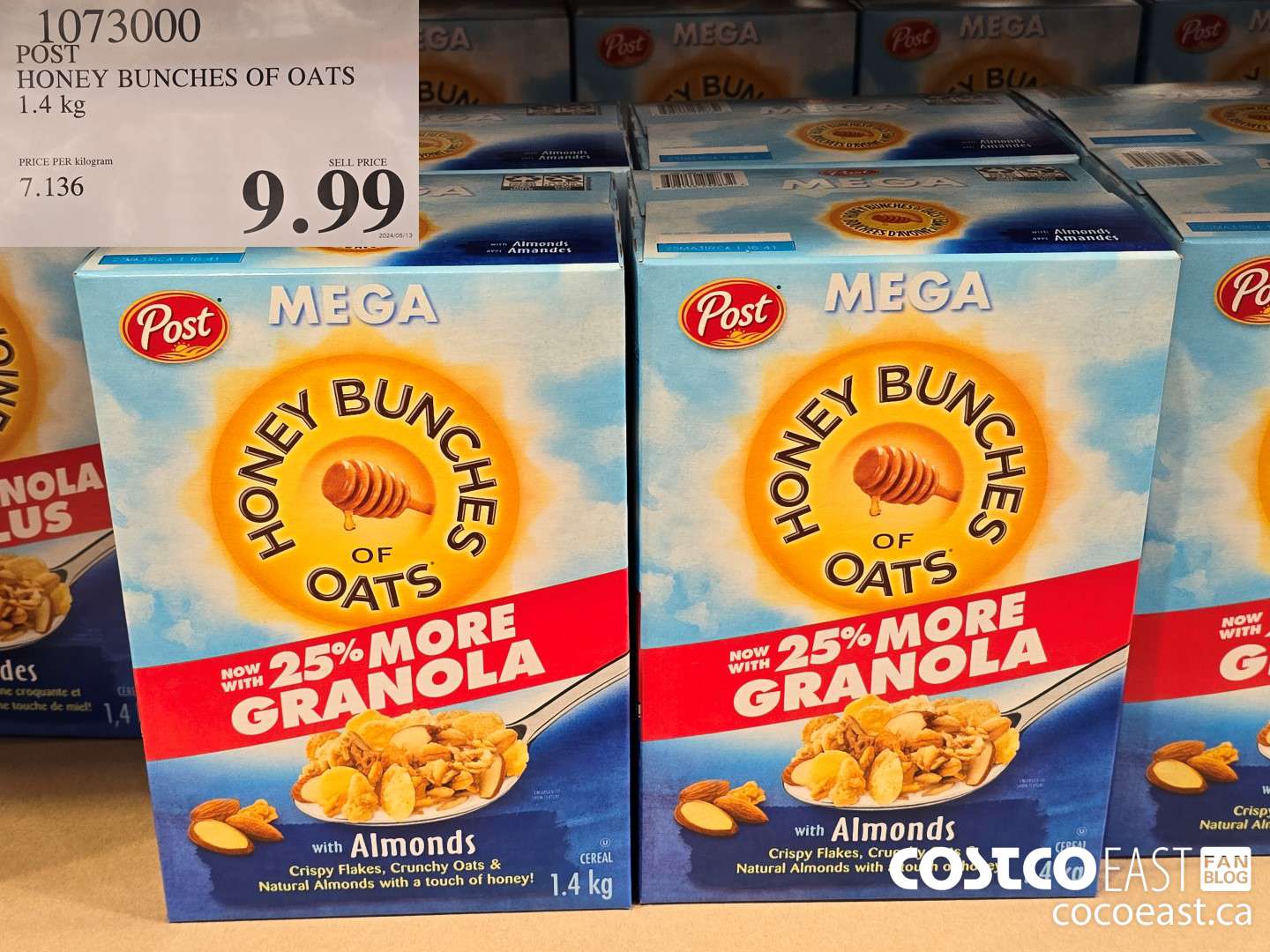 1073000 POST HONEY BUNCHES OF OATS 1.4 KG $9.99