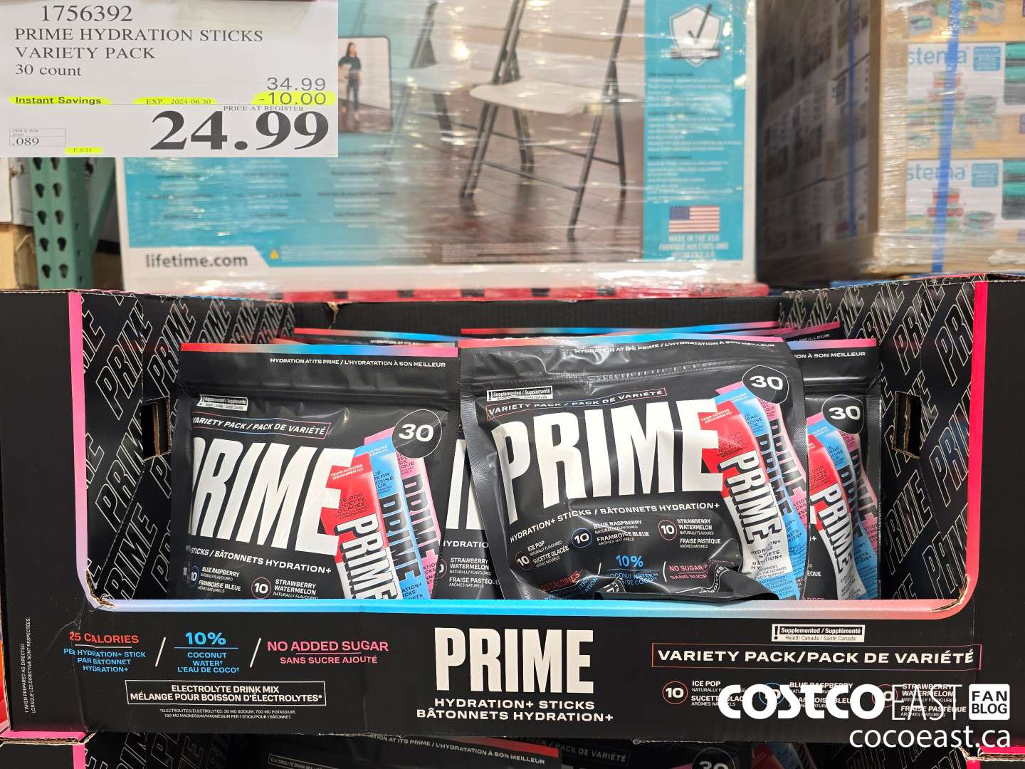 1756392 PRIME HYDRATION STICKS VARIETY PACK 30 count ($10.00 INSTANT SAVINGS EXPIRES ON 2024-06-30) $24.99