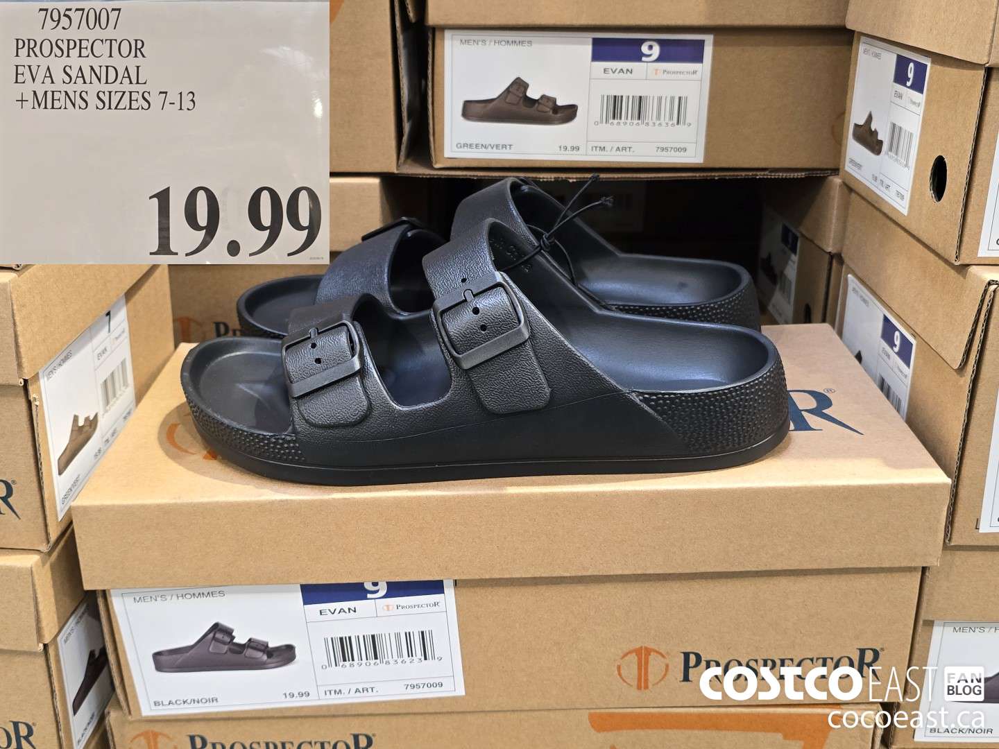 7957007 PROSPECTOR EVA SANDAL +MENS SIZES 7-13 $19.99