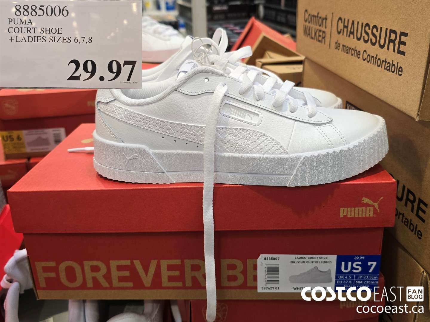 8885006 PUMA COURT SHOE + LADIES SIZES 6,7,8 $29.97