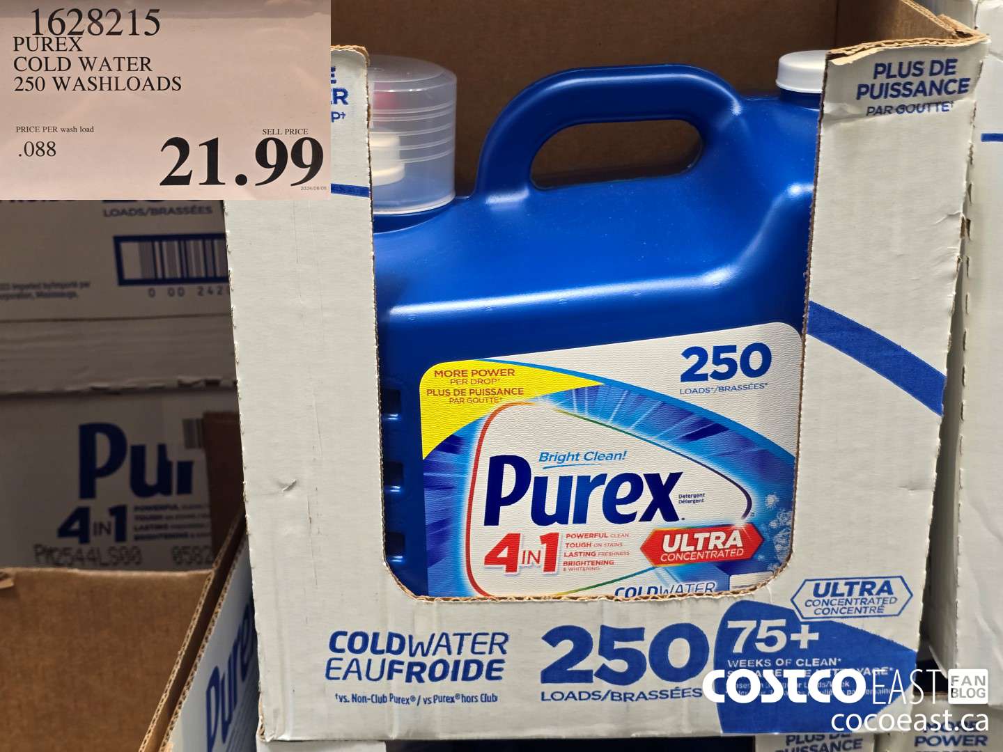 1628215 PUREX COLD WATER 250 washloads $21.99