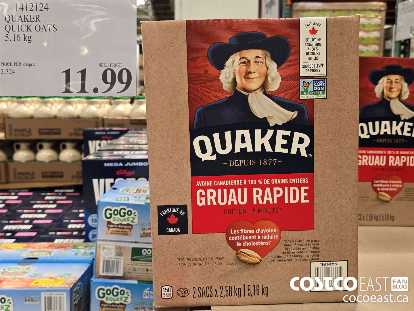1412124 QUAKER QUICK OATS 5.16 kg $11.99