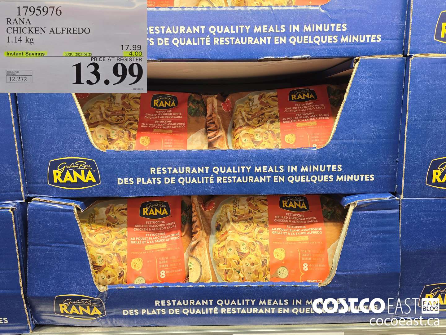 1795976 RANA CHICKEN ALFREDO 1.14 KG ($4.00 INSTANT SAVINGS EXPIRES ON 2024-06-23) $13.99