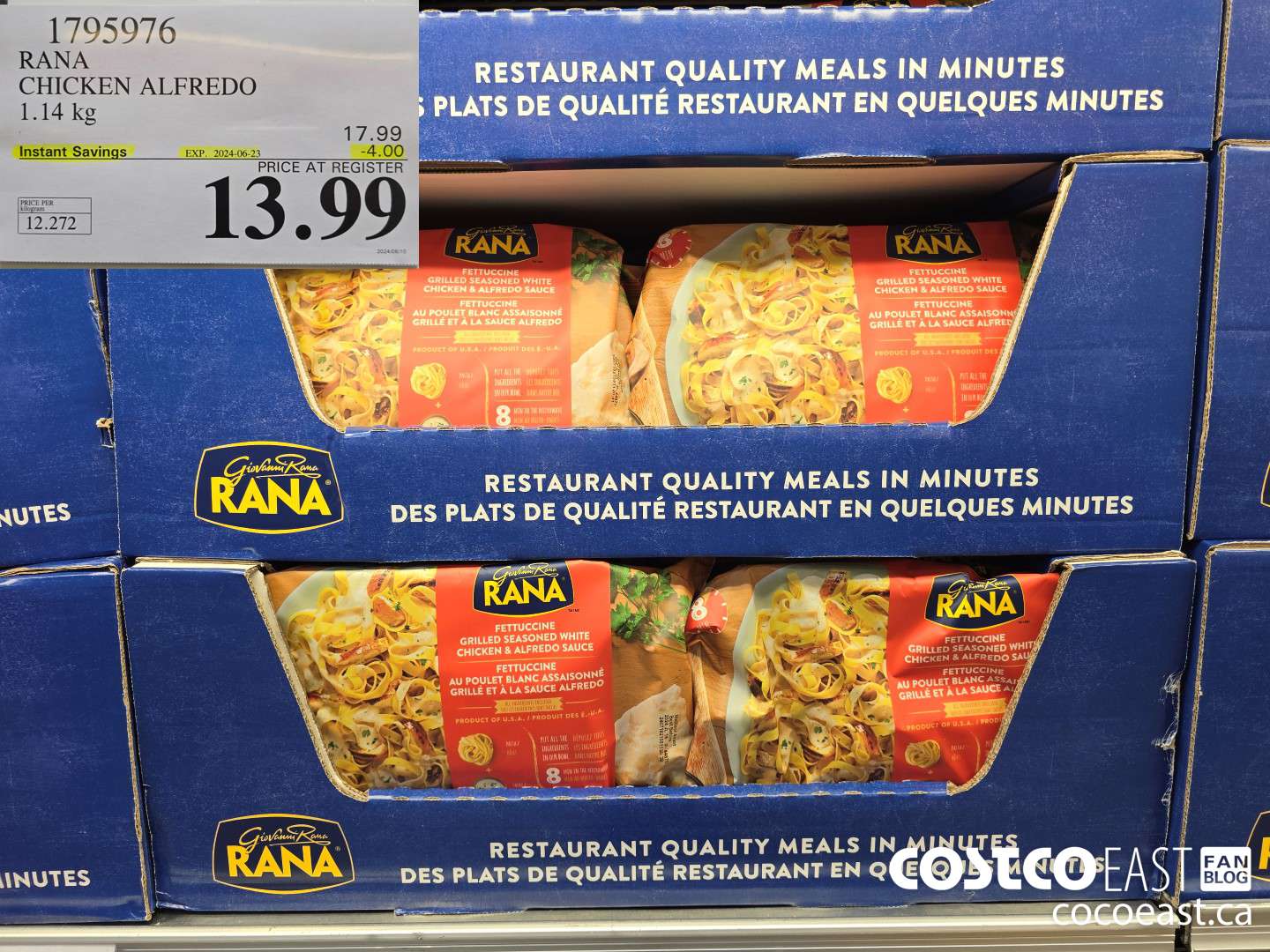 1795976 RANA CHICKEN ALFREDO 1.14 KG ($4.00 INSTANT SAVINGS EXPIRES ON 2024-06-23) $13.99
