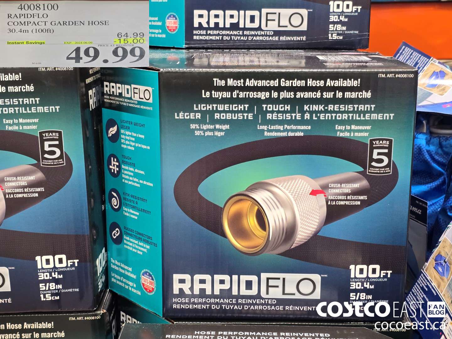 4008100 RAPIDFLO COMPACT GARDEN HOSE 30.4M (100FT) ($15.00 INSTANT SAVINGS EXPIRES ON 2024-06-09) $49.99