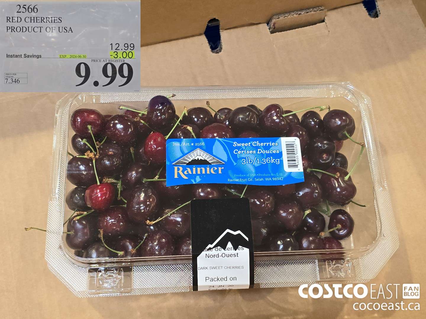 2566 RED CHERRIES PRODUCT OF USA ($3.00 INSTANT SAVINGS EXPIRES ON 2024-06-30) $9.99