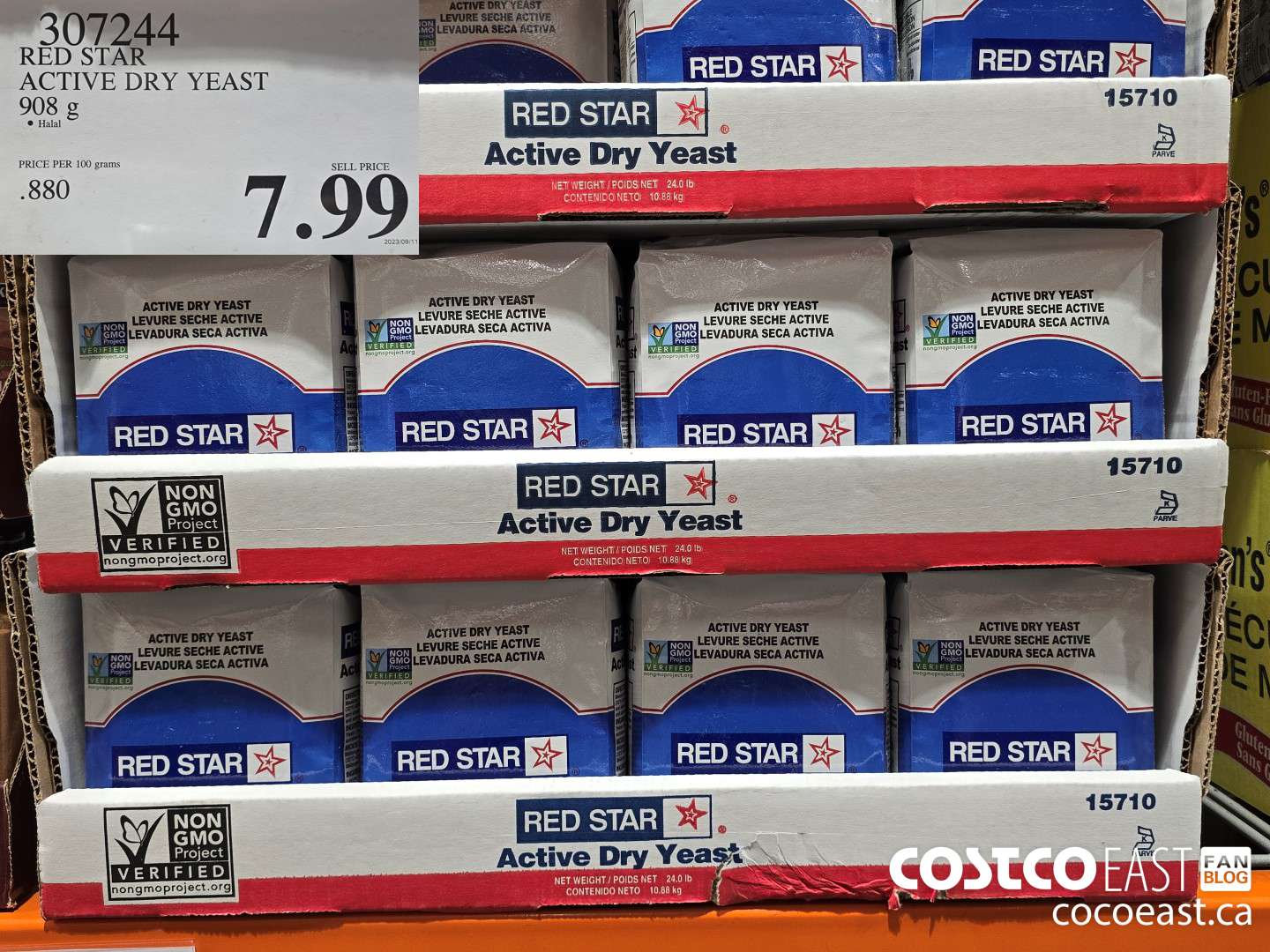 307244 RED STAR ACTIVE DRY YEAST 908 G $7.99