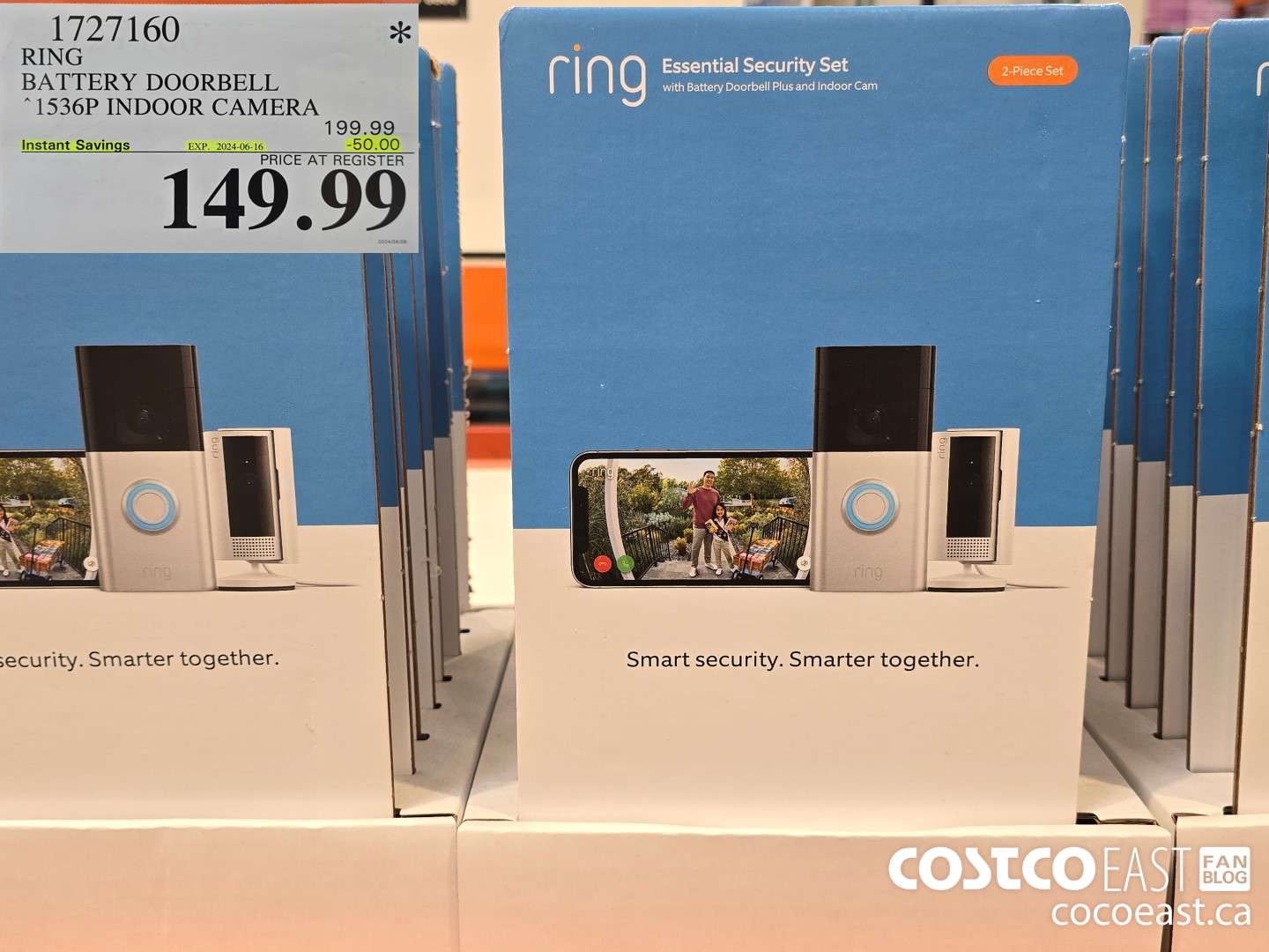 1727160 RING BATTERY DOORBELL 1536P INDOOR CAMERA ($50.00 INSTANT SAVINGS EXPIRES ON 2024-06-16) $149.99