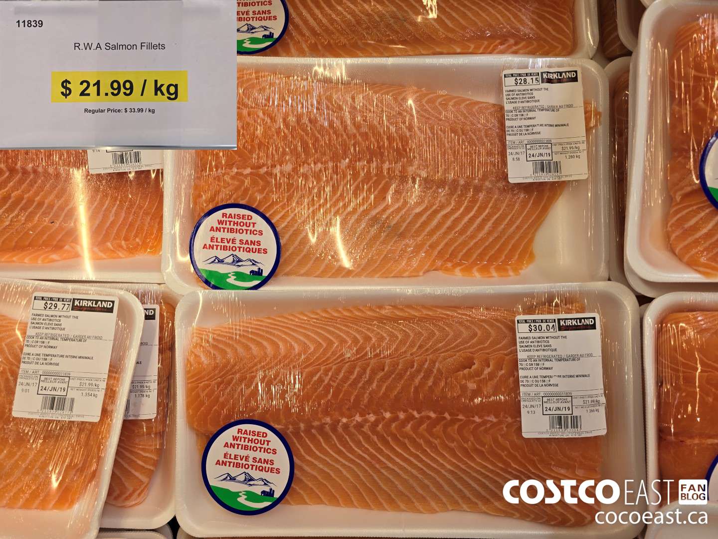 11839 RWA SALMON FILLETS DISCOUNT PER KG ($12.00 INSTANT SAVINGS)