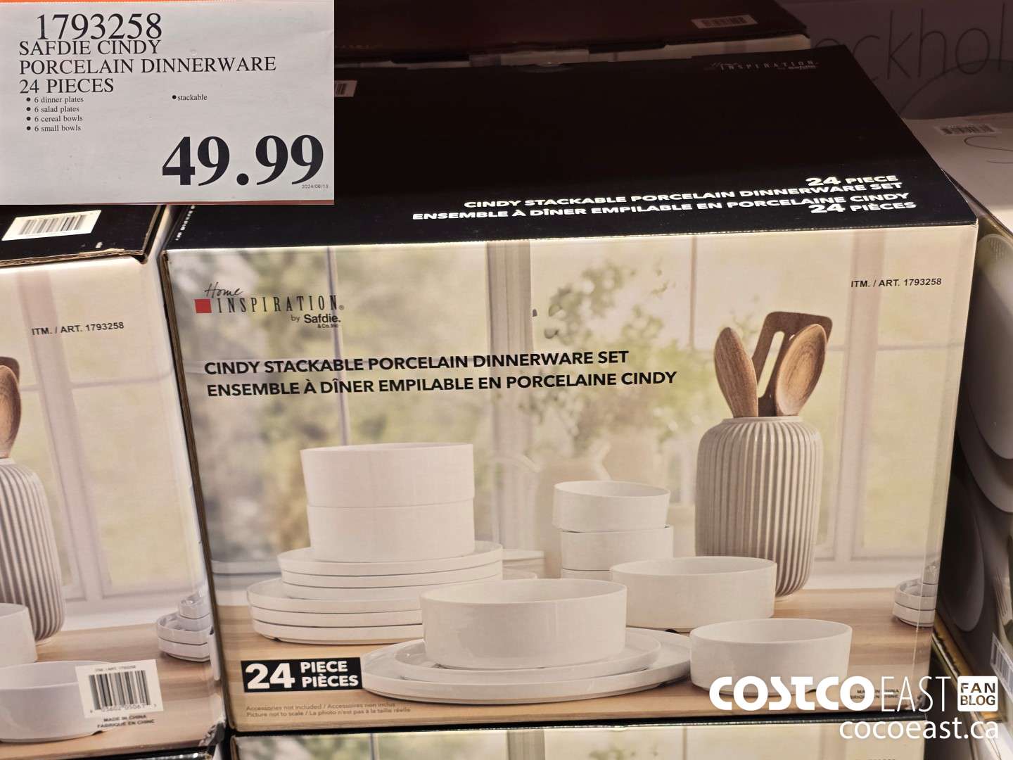 1793258 SAFDIE CINDY PORCELAIN DINNERWARE 24 PIECES $49.99