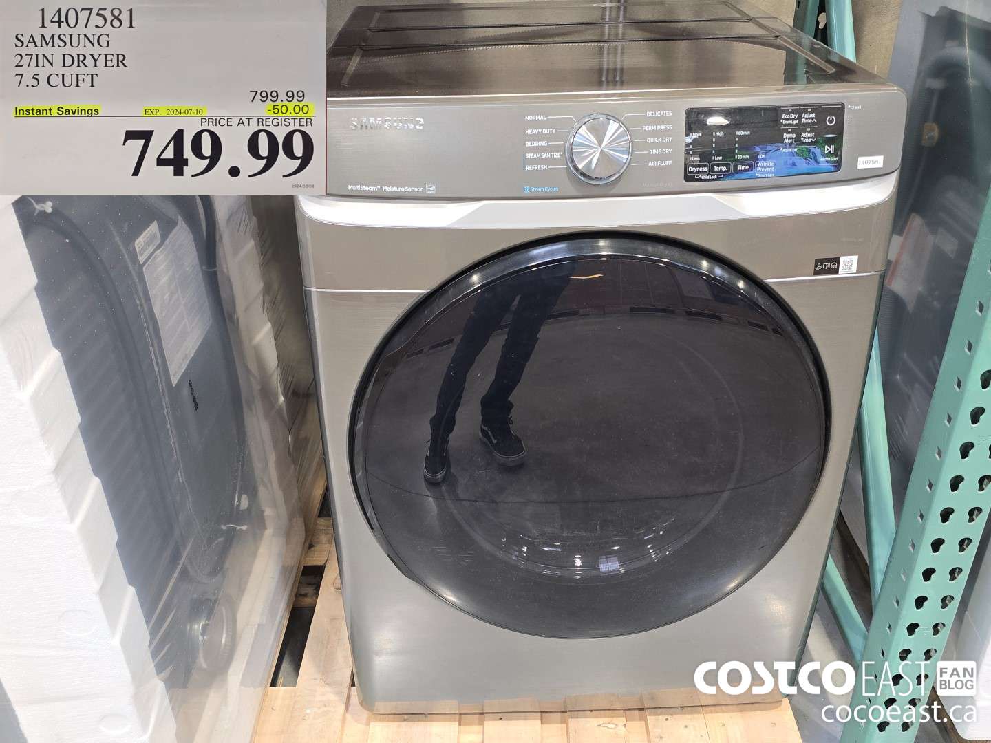 14075381 SAMSUNG 27IN DRYER 7.5 CUFT ($50.00 INSTANT SAVINGS EXPIRES ON 2024-07-10) $749.99