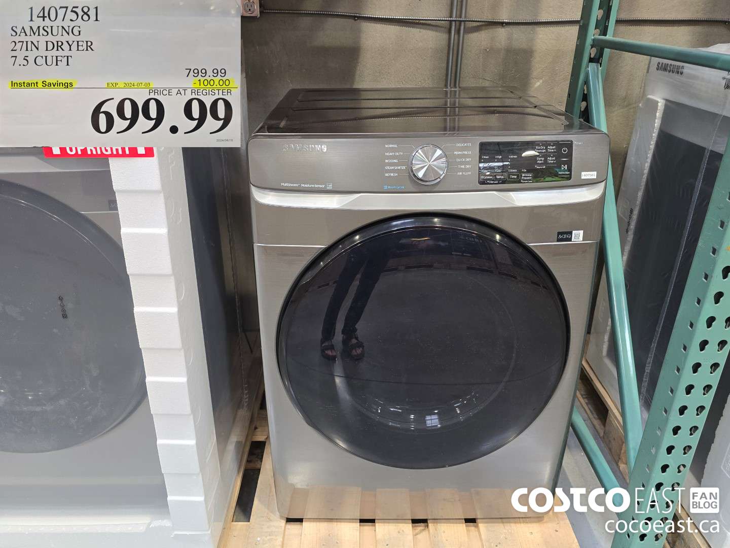 14075381 SAMSUNG 27IN DRYER 7.5 CUFT ($50.00 INSTANT SAVINGS EXPIRES ON 2024-07-03) $749.99