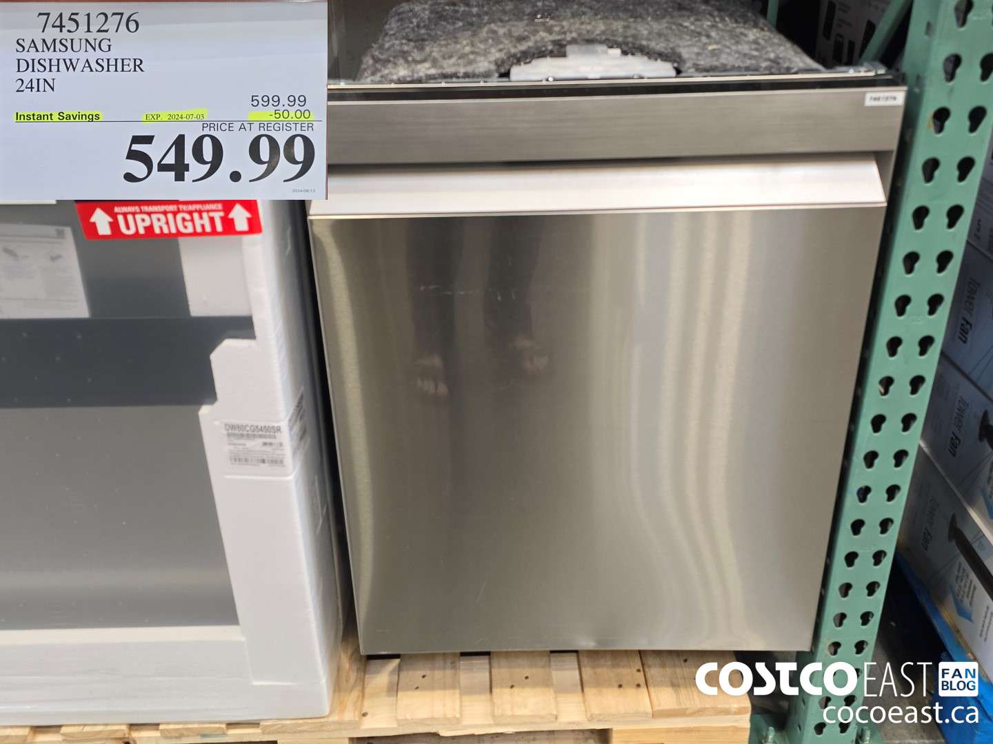 7451276 SAMSUNG DISHWASHER 24IN ($50.00 INSTANT SAVINGS EXPIRES ON 2024-07-03) $549.99