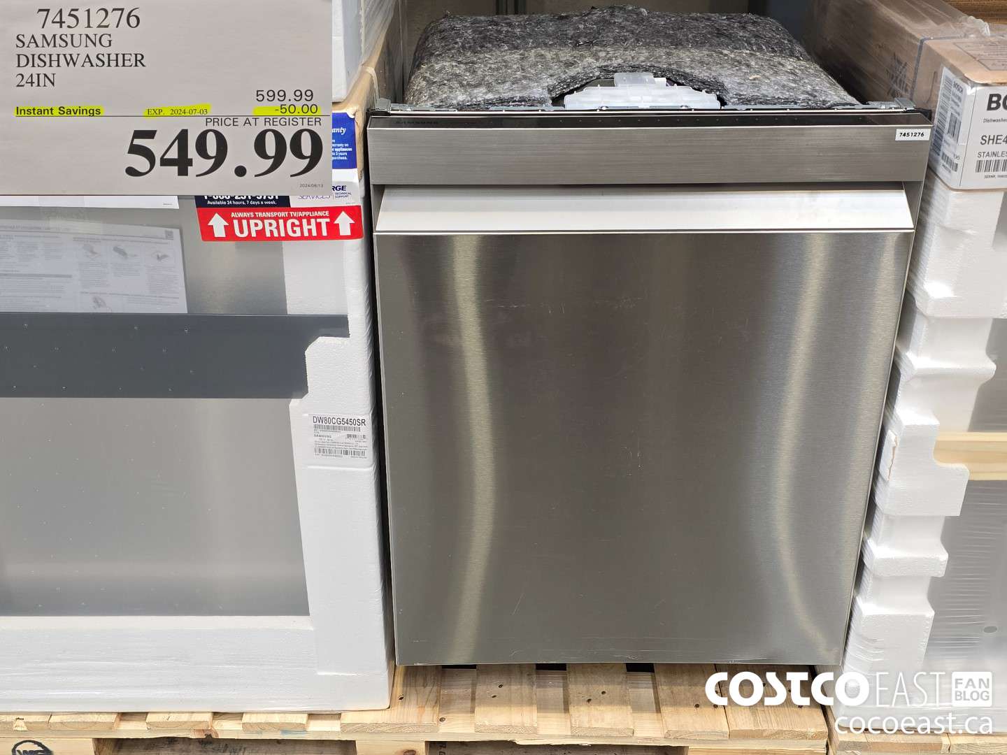 7451276 SAMSUNG DISHWASHER 24IN ($50.00 INSTANT SAVINGS EXPIRES ON 2024-07-03) $549.99