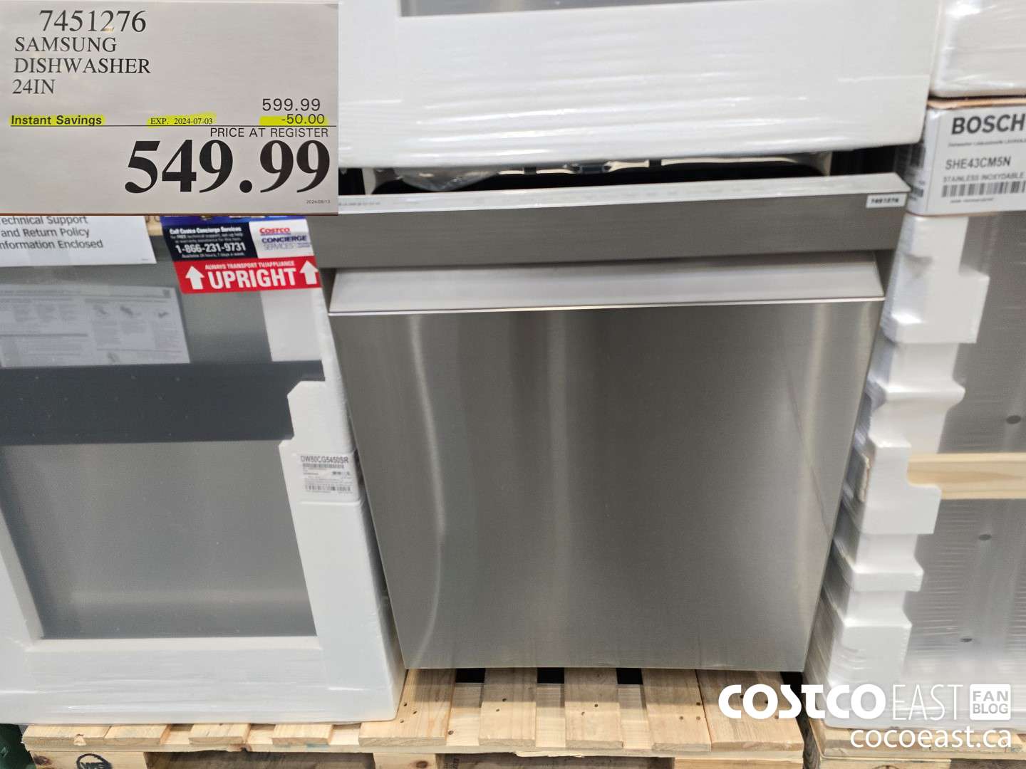 7451276 SAMSUNG DISHWASHER 24IN ($50.00 INSTANT SAVINGS EXPIRES ON 2024-07-03) $549.99