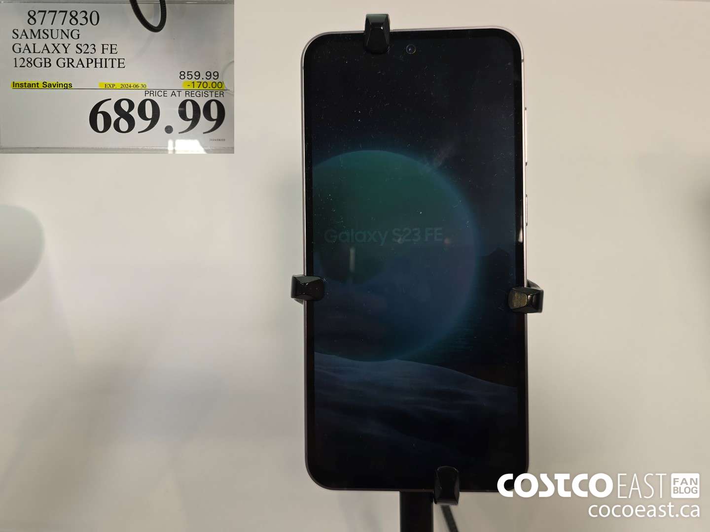 8777830 SAMSUNG GALAXY S23 FE 128GB GRAPHITE ($170.00 INSTANT SAVINGS EXPIRES ON 2024-06-30) $689.99