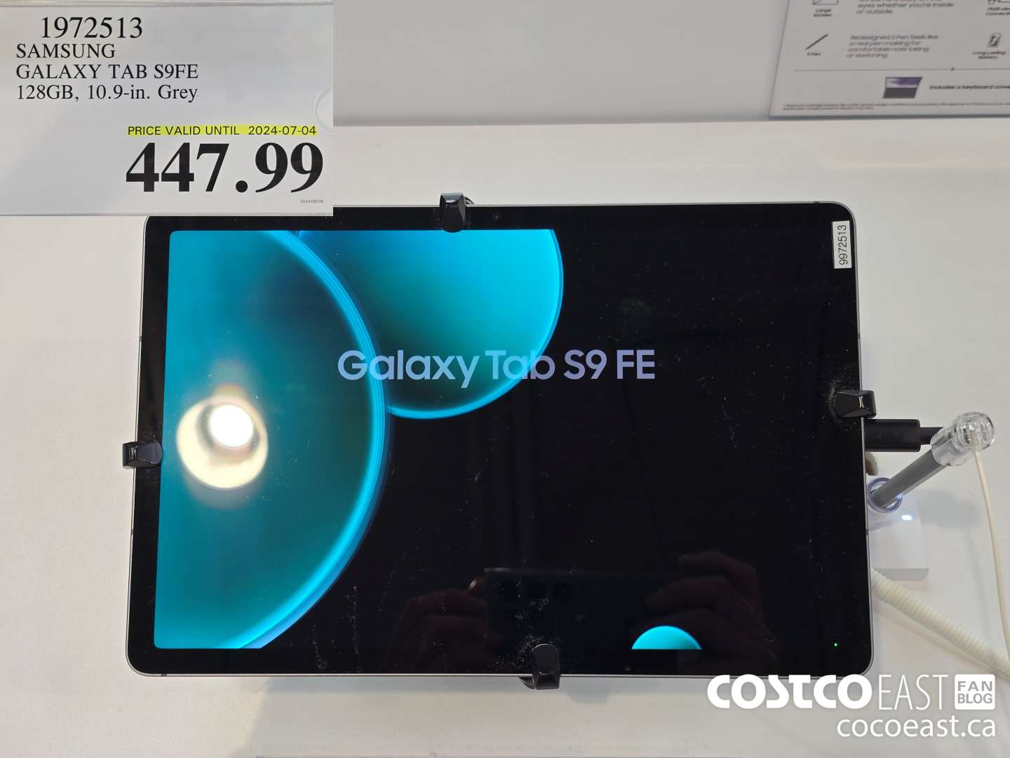 1972513 SAMSUNG GALAXY TAB S9FE 128GB, 10.9-in. Grey $447.99