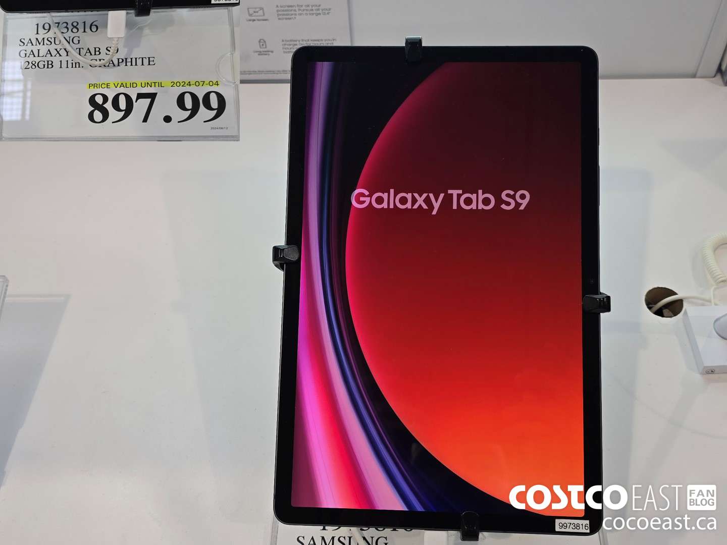 1973816 SAMSUNG GALAXY TAB S9 128GB 11 in. GRAPHITE $897.99