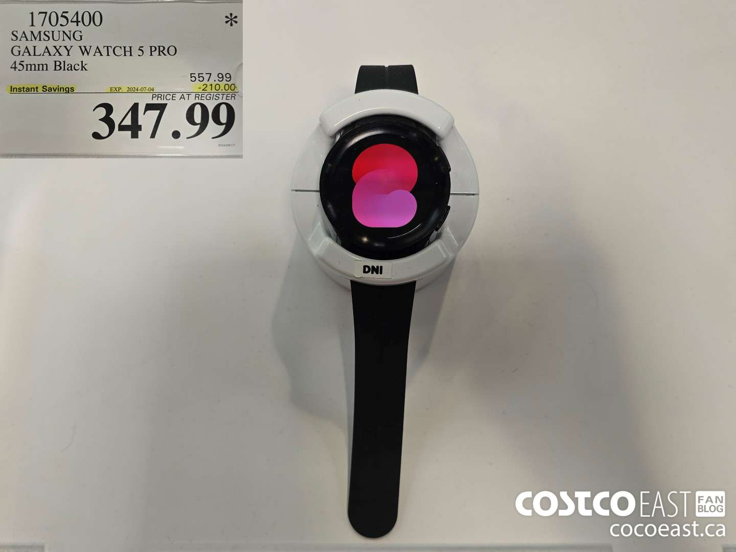 1705400 SAMSUNG GALAXY WATCH 5 PRO 45mm Black ($210.00 INSTANT SAVINGS EXPIRES ON 2024-07-04) $347.99