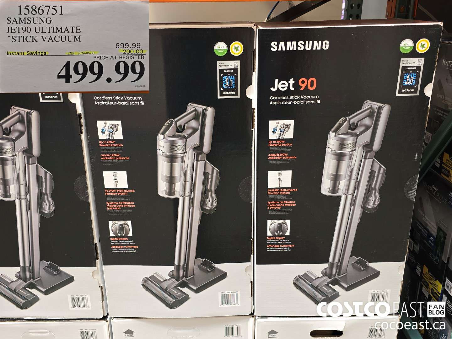 1586751 SAMSUNG JET90 ULTIMATE STICK VACUUM ($200.00 INSTANT SAVINGS EXPIRES ON 2024-06-30) $499.99