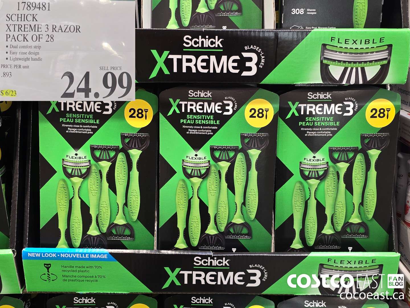 1789481 SCHICK XTREME 3 RAZOR PACK OF 28 $24.99