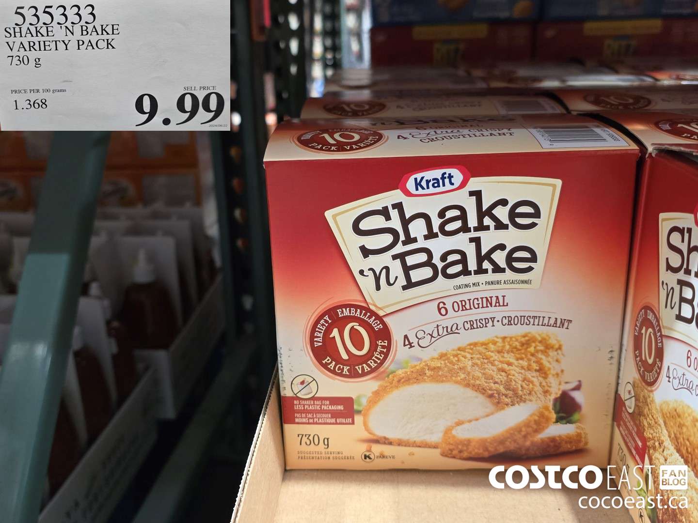 535333 SHAKE N BAKE VARIETY PACK 730 G $9.99