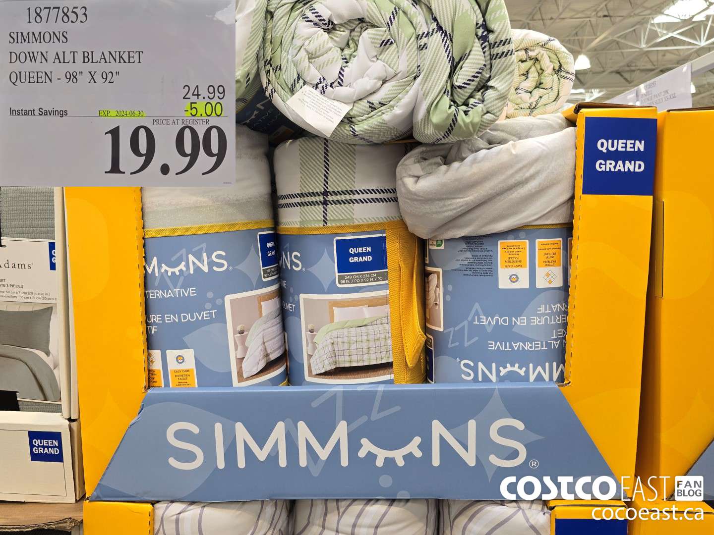 1877853 SIMMONS DOWN ALT BLANKET QUEEN - 98