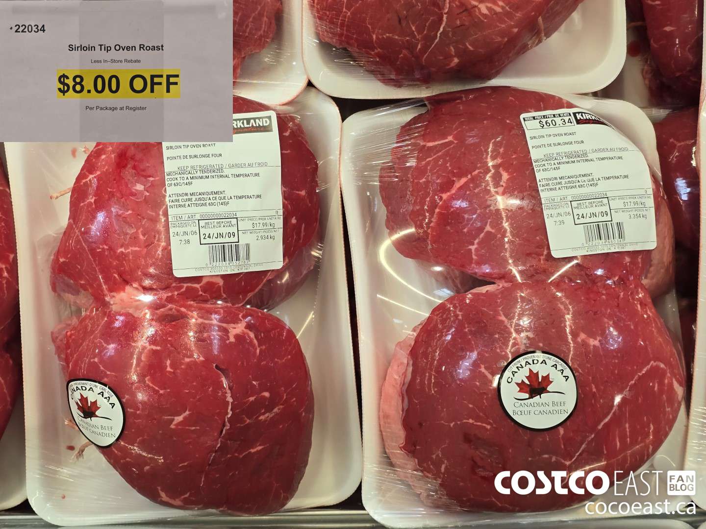 22034 SIRLOIN TIP OVEN ROAST ($8.00 INSTANT SAVINGS)