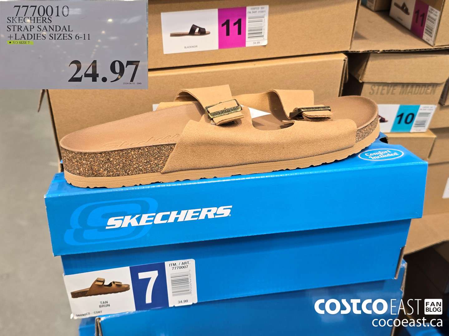 7770010 SKECHERS STRAP SANDAL +LADIES SIZES 6-11 $24.97