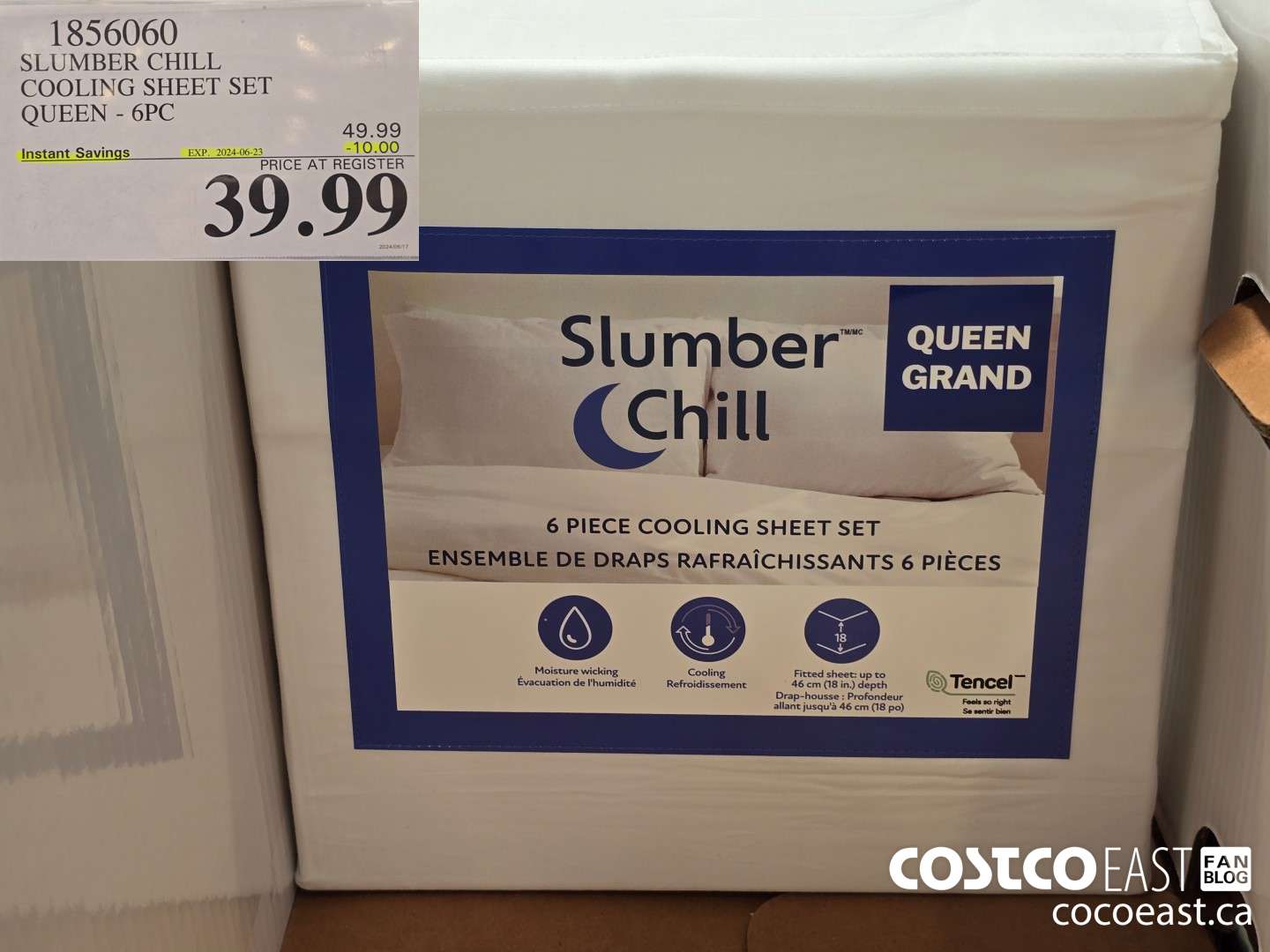 1856060 SLUMBER CHILL COOLING SHEET SET QUEEN - 6PC ($10.00 INSTANT SAVINGS EXPIRES ON 2024-06-23) $39.99