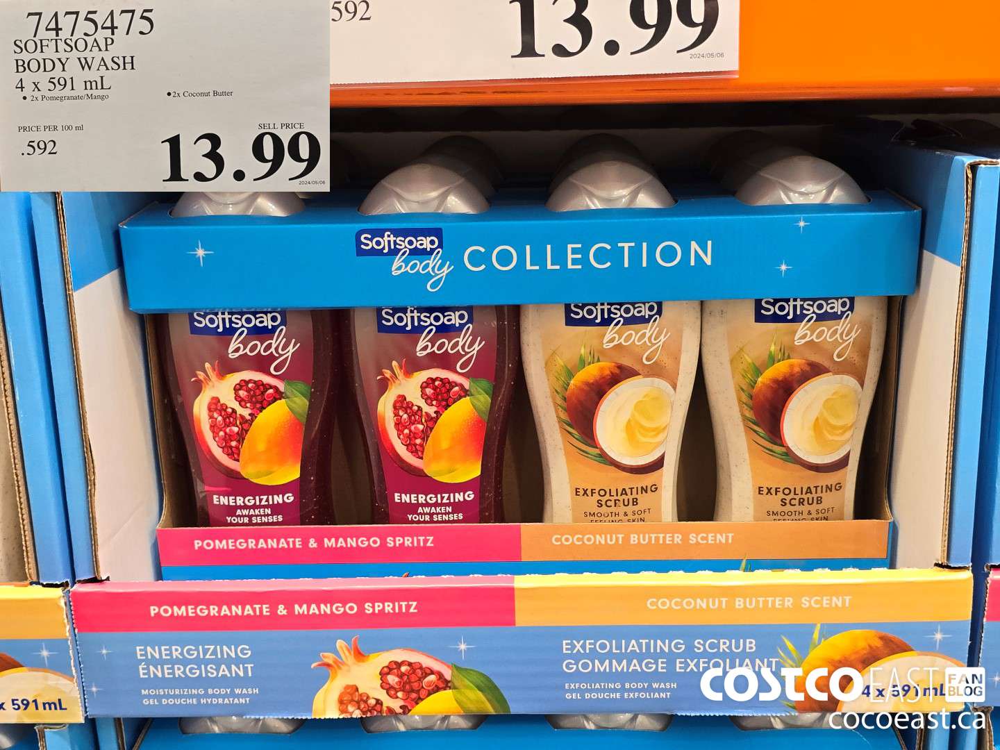 7475475 SOFTSOAP BODY WASH 4 x 591 mL $13.99