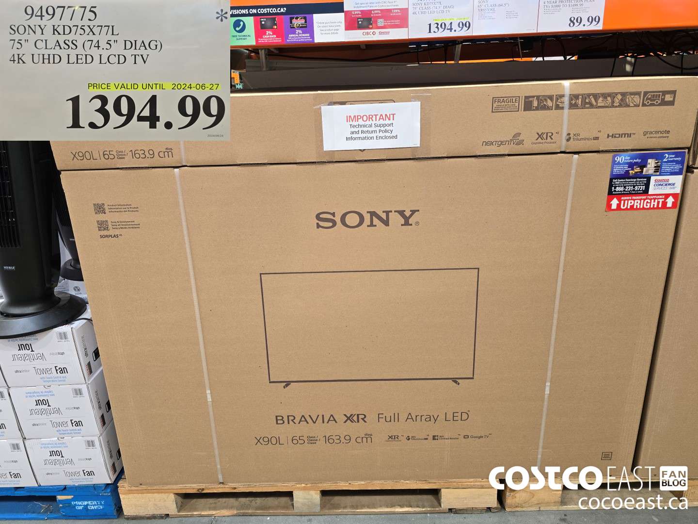 9497775 SONY KD75X77L 75