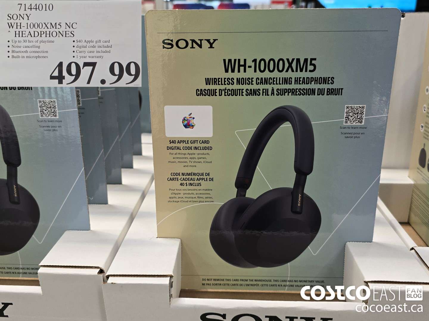 7144010 SONY WH-1000XM5 NC HEADPHONES $497.99