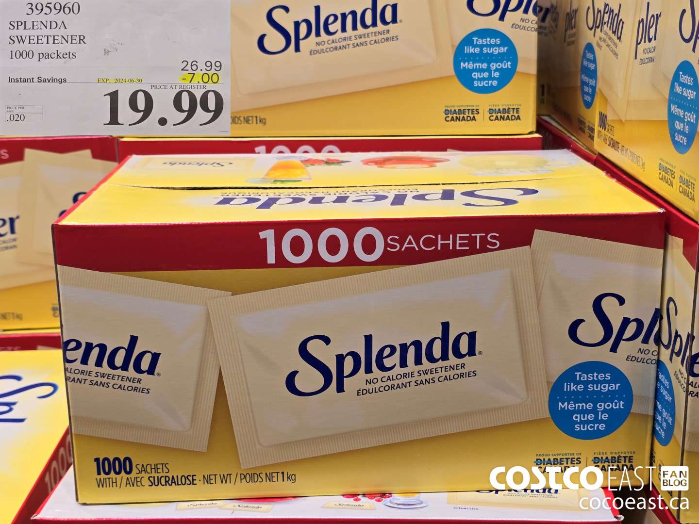 395960 SPLENDA SWEETENER 1000 PACKETS ($7.00 INSTANT SAVINGS EXPIRES ON 2024-06-30) $19.99