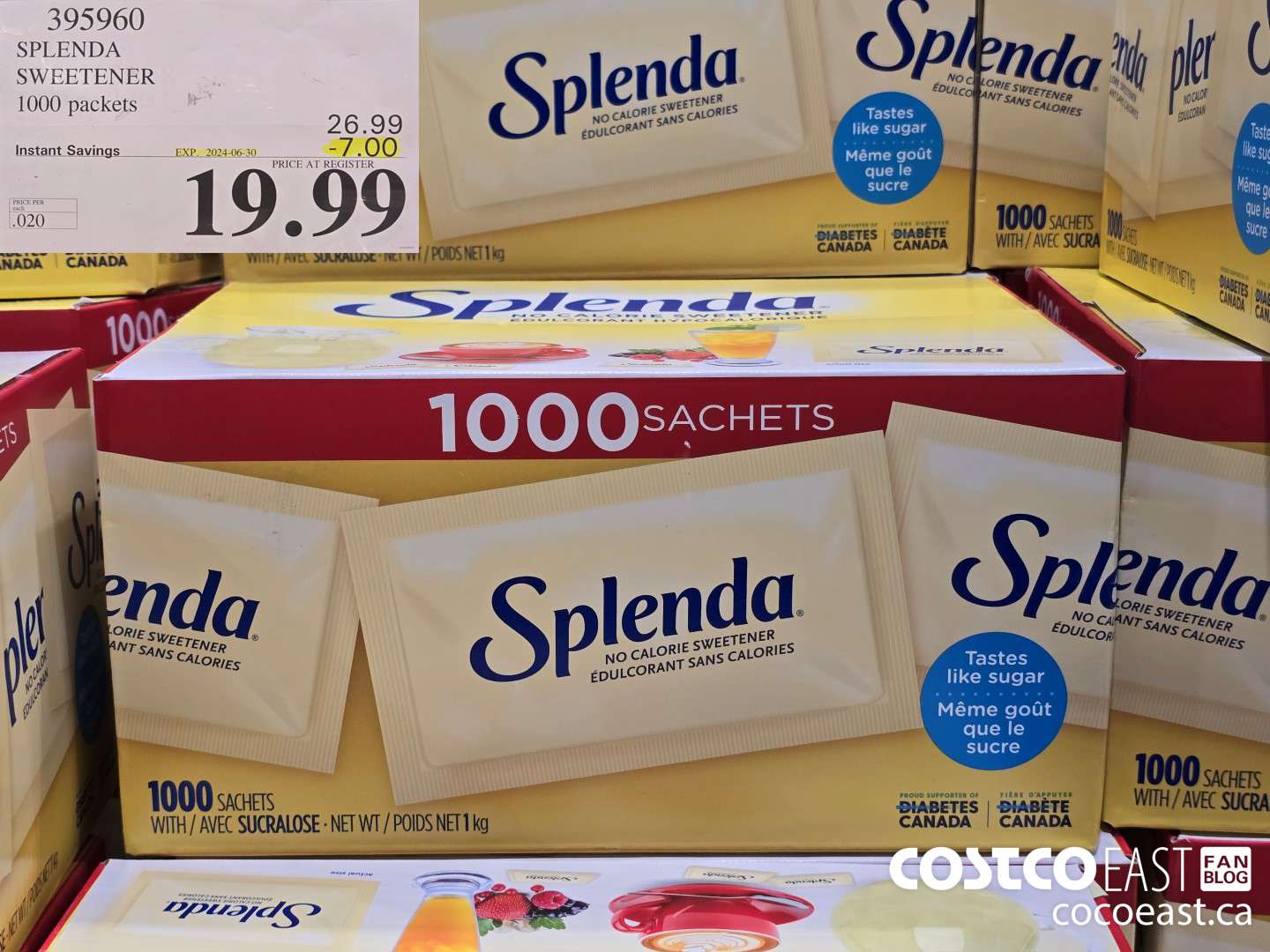 395960 SPLENDA SWEETENER 1000 PACKETS ($7.00 INSTANT SAVINGS EXPIRES ON 2024-06-30) $19.99