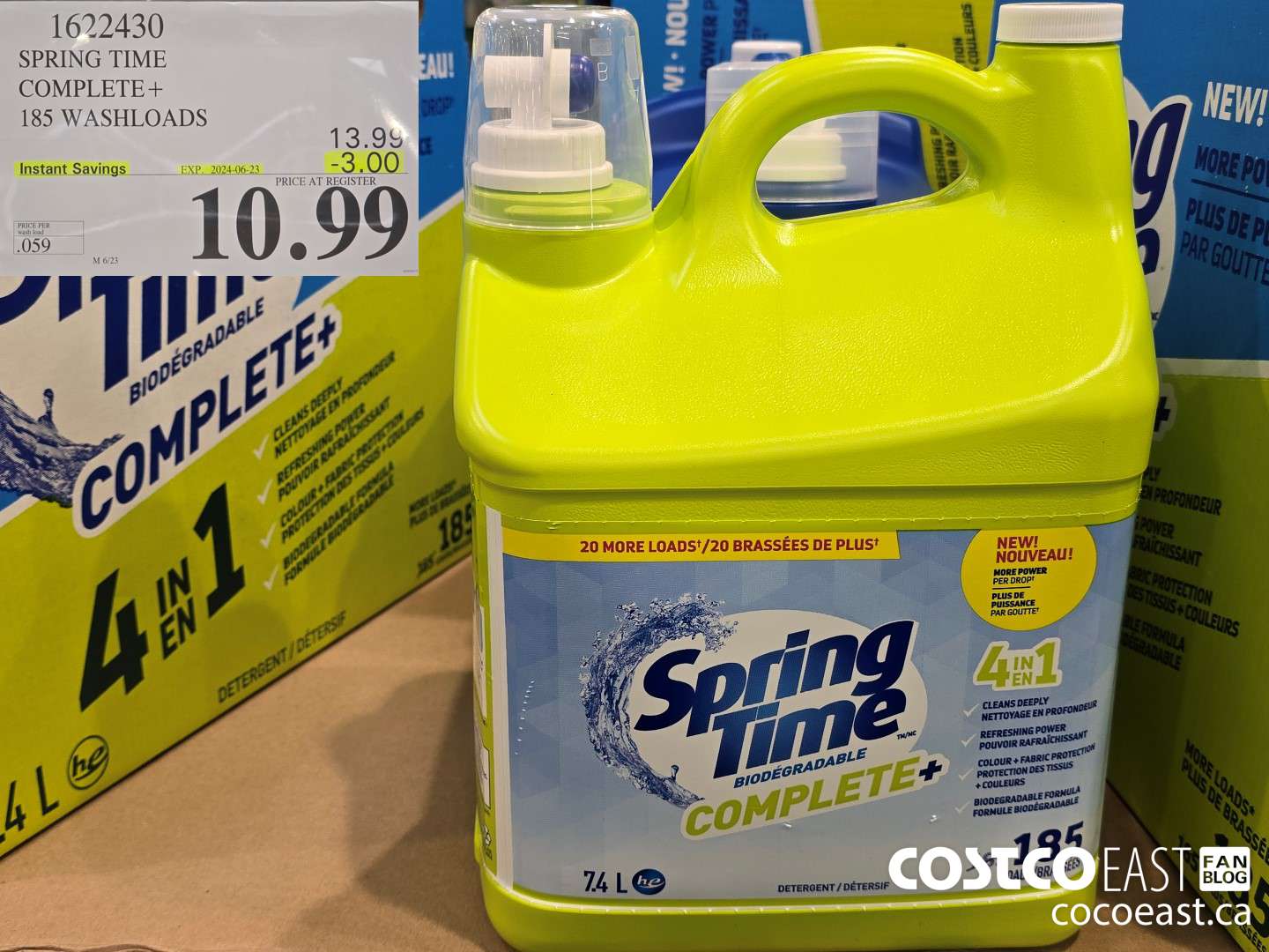 1622430 SPRING TIME COMPLETE+ 185 washloads ($3.00 INSTANT SAVINGS EXPIRES ON 2024-06-23) $10.99