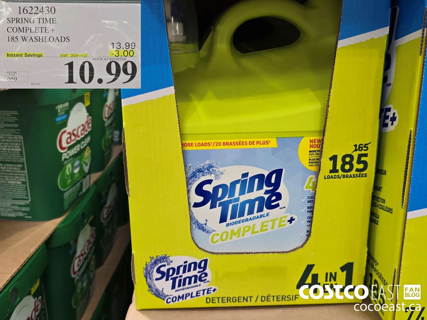 1622430 SPRING TIME COMPLETE+ 185 washloads ($3.00 INSTANT SAVINGS EXPIRES ON 2024-06-23) $10.99