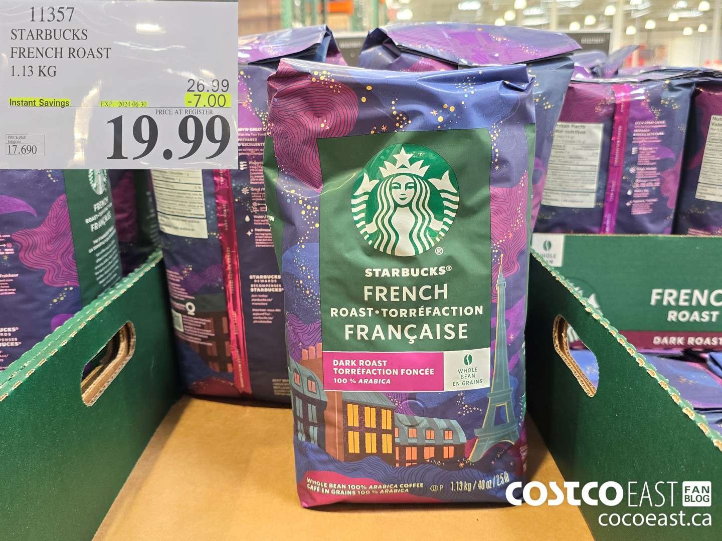 11357 STARBUCKS FRENCH ROAST 1.13 KG ($7.00 INSTANT SAVINGS EXPIRES ON 2024-06-30) $19.99