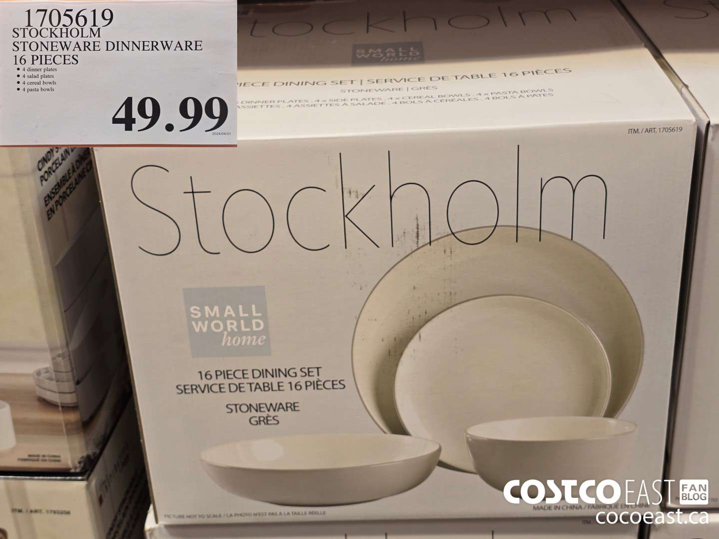 1705619 STOCKHOLM STONEWARE DINNERWARE 16 PIECES $49.99