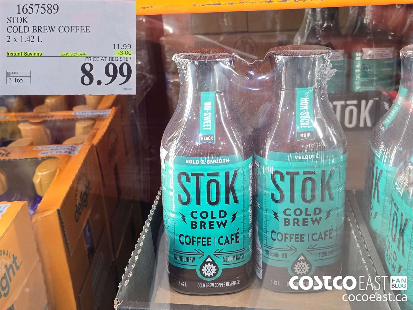 1657589 STOK COLD BREW COFFEE 2 x 1.42L ($3.00 INSTANT SAVINGS EXPIRES ON 2024-06-09) $8.99