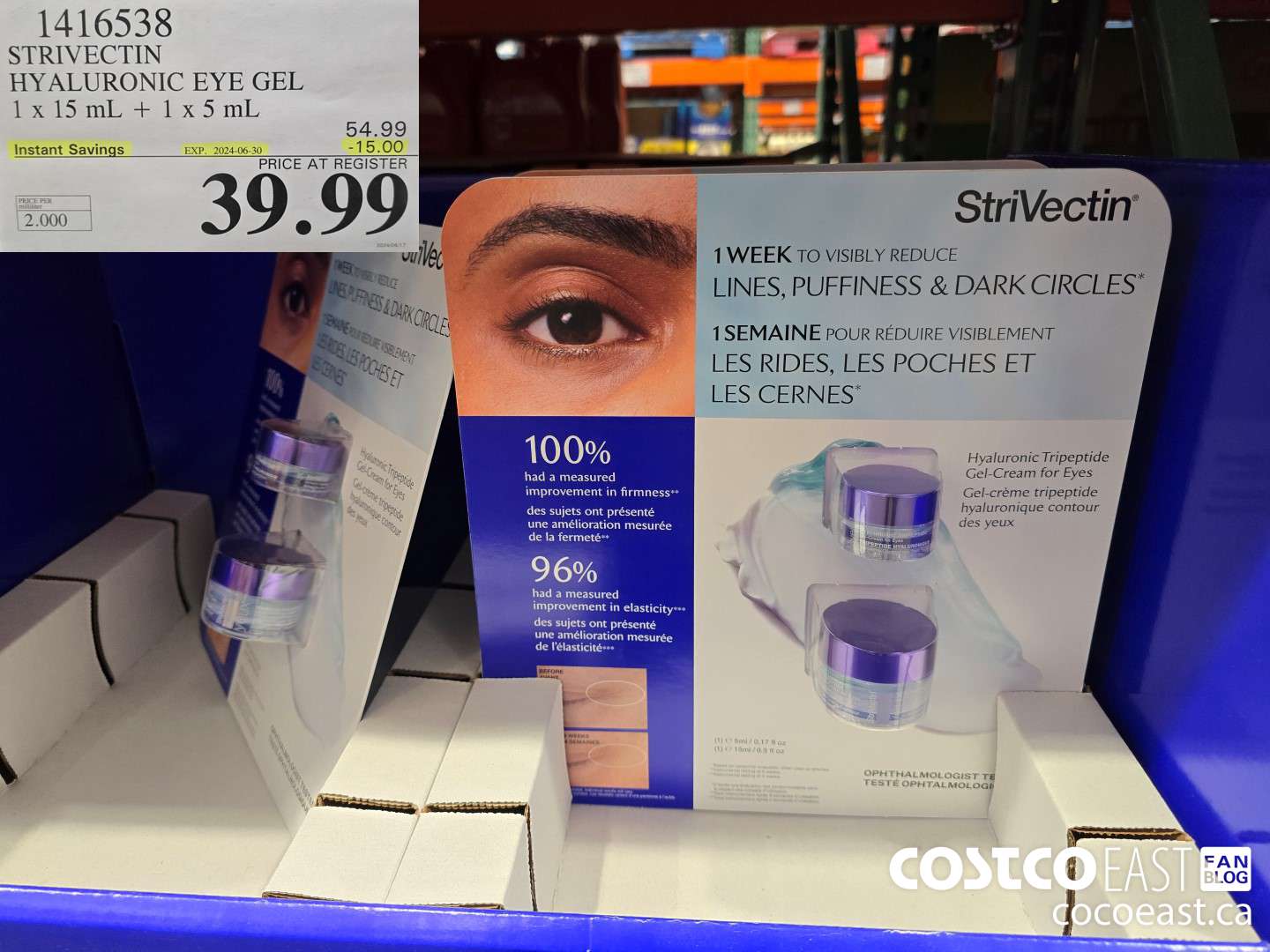 1416538 STRIVECTIN HYALURONIC EYE GEL 1x 15 mL+1 x 5 mL ($15.00 INSTANT SAVINGS EXPIRES ON 2024-06-30) $39.99